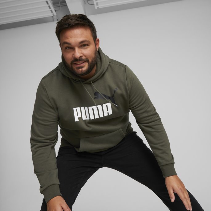 Forest Night Puma På Tilbud Nødvendighet+ Tofarget Hettegenser For Menn Med Stor Logo