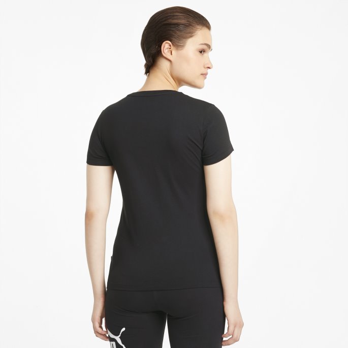 Puma På Tilbud Svart Essentials Logo Dame T-skjorte