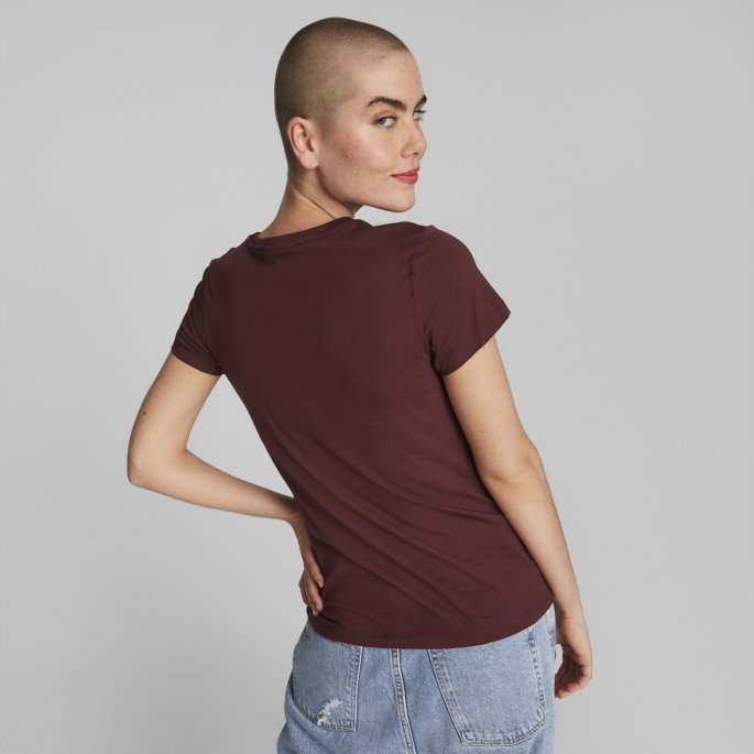 Essentials Logo Damet-skjorte Puma På Tilbud Aubergine