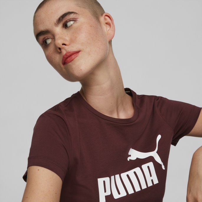 Essentials Logo Damet-skjorte Puma På Tilbud Aubergine