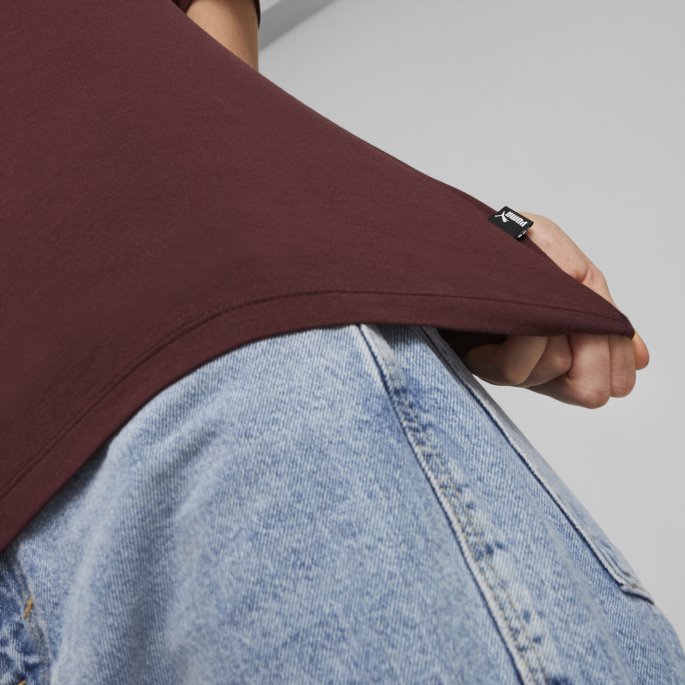 Essentials Logo Damet-skjorte Puma På Tilbud Aubergine