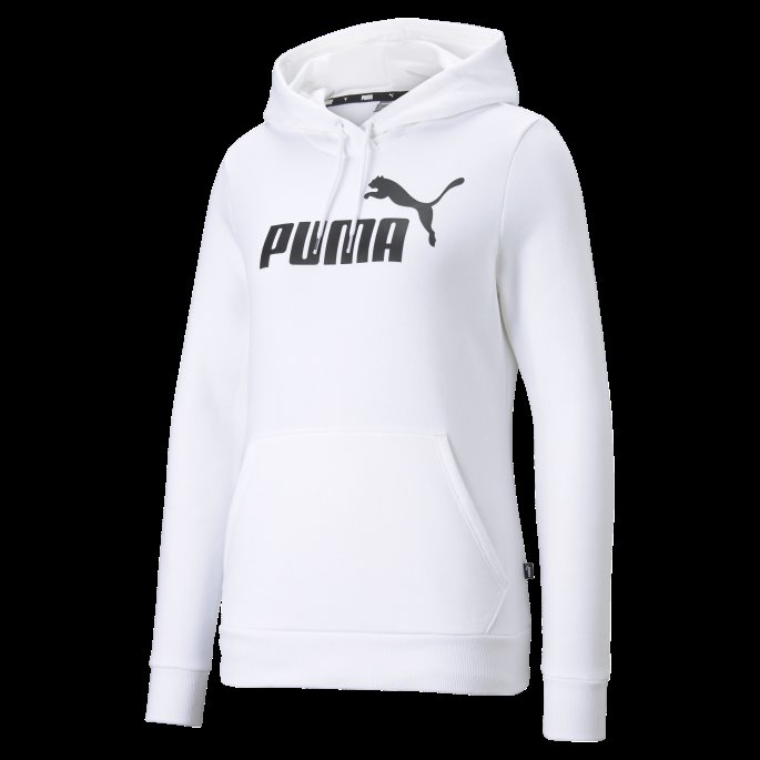 Hvit Essentials Logo Hettegenser For Damer Puma På Salg