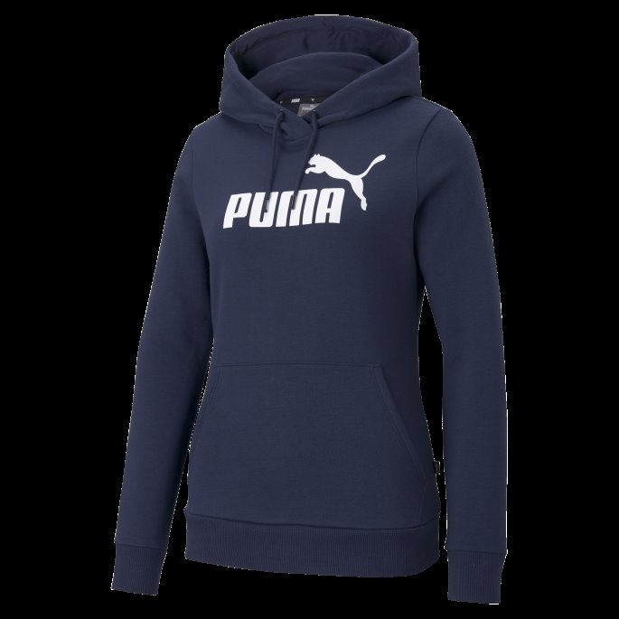 Puma På Salg Nødvendigheter Logo Fl Dame Hettegenser Peacoat