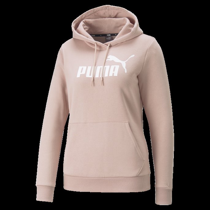 Puma På Tilbud Nødvendigheter Logo Fl Dame Hettegenser Rose Quartz