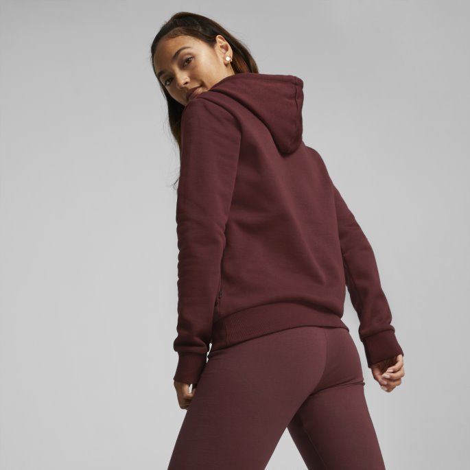 Aubergine Essentials Logo Fl Dame Hettegenser Puma På Tilbud