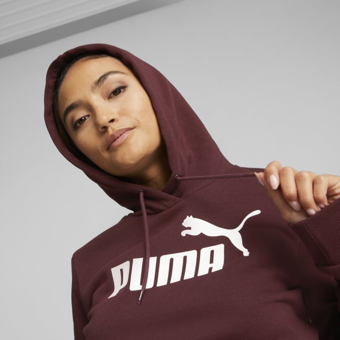 Aubergine Essentials Logo Fl Dame Hettegenser Puma På Tilbud