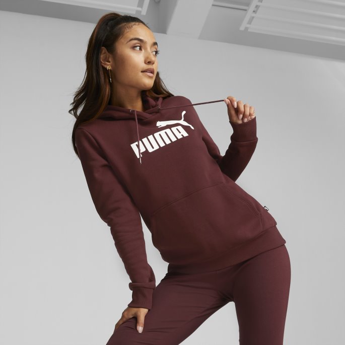 Aubergine Essentials Logo Fl Dame Hettegenser Puma På Tilbud