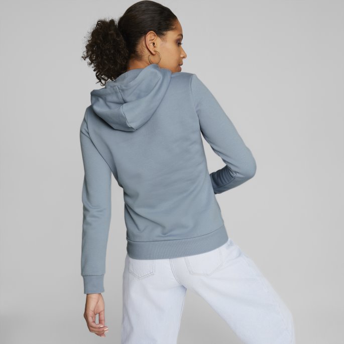 Essentials Logo Fl Dame Hettegenser Blå Vask Puma På Salg