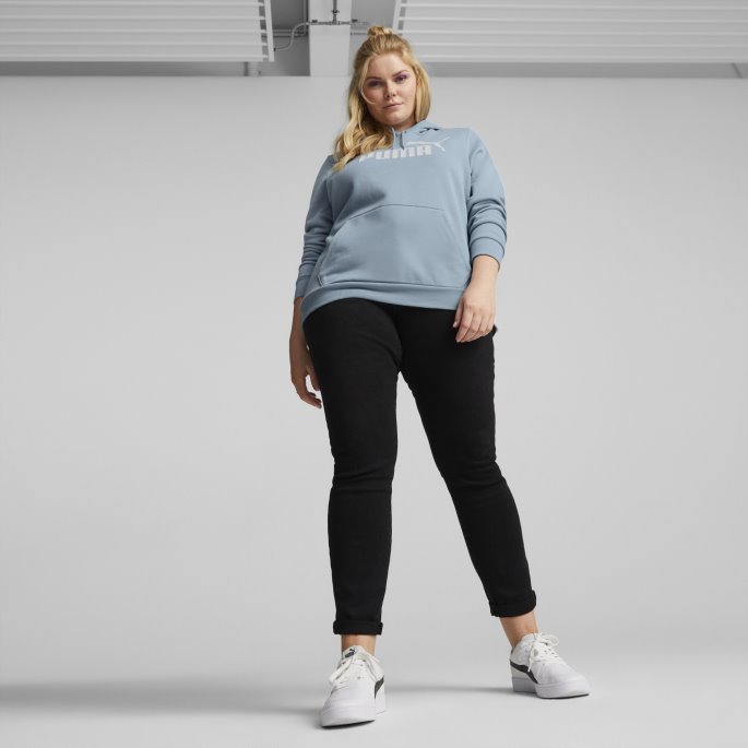 Essentials Logo Fl Dame Hettegenser Blå Vask Puma På Salg