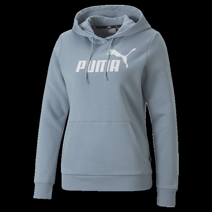 Essentials Logo Fl Dame Hettegenser Blå Vask Puma På Salg