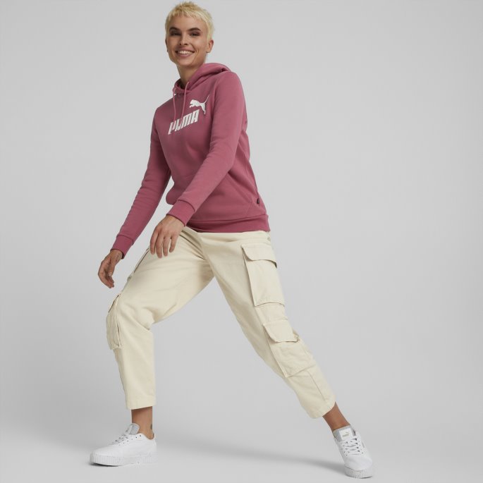 Essentials Logo Fl Dame Hettegenser Puma På Tilbud Støvete Orkidé