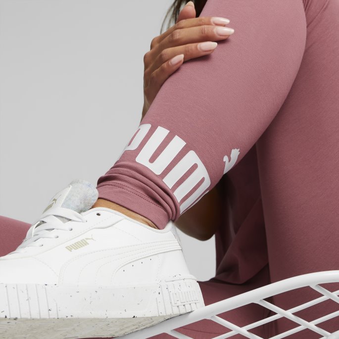 Puma På Salg Nødvendigheter Logo Dameleggings Støvete Orkidé