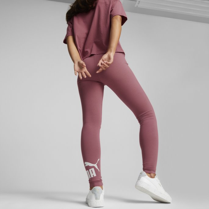 Essentials Logo Dameleggings Puma På Tilbud Støvete Orkidé