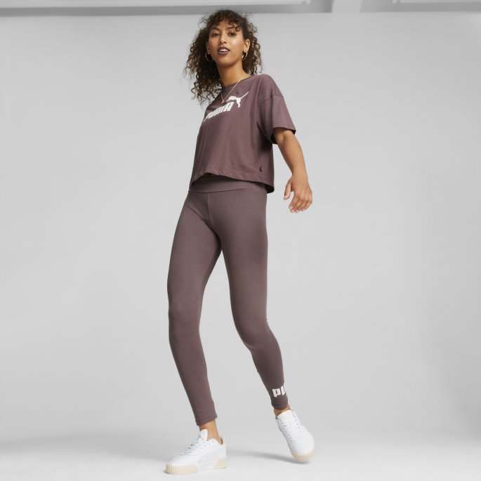 Puma På Salg Nødvendigheter Logo Dameleggings Støvete Plomme