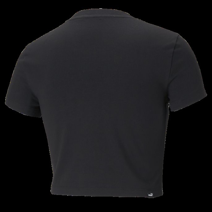 Essentials Slim Logo Dame T-skjorte Puma På Tilbud Svart