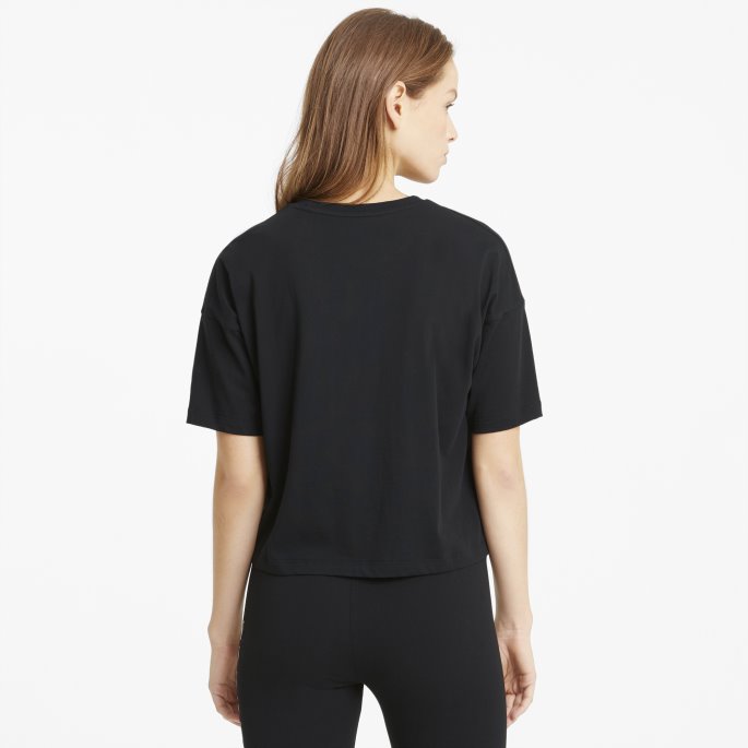 Black Essentials Logo Cropped Damet-skjorte Puma På Salg