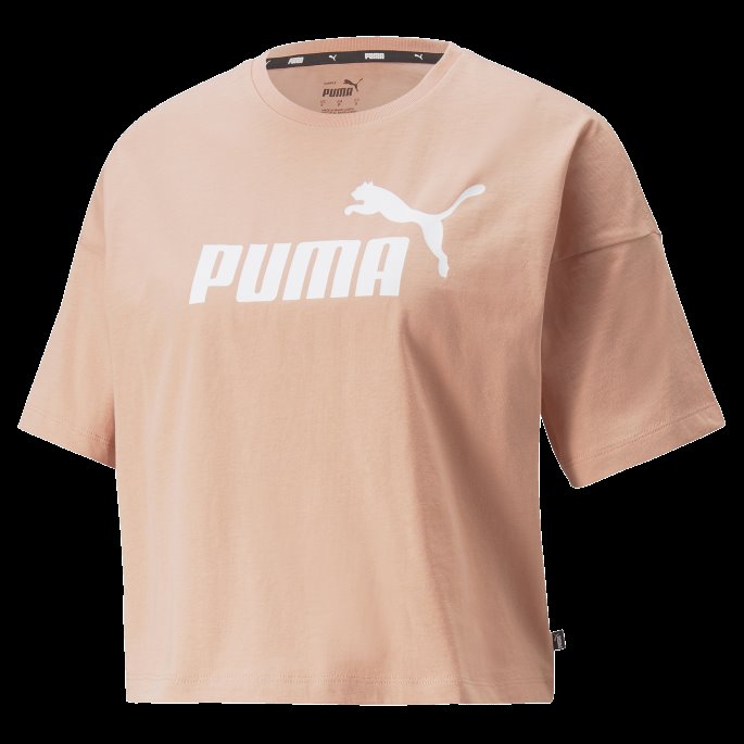 Rosett Essentials Logo Cropped Dame T-skjorte Puma På Salg