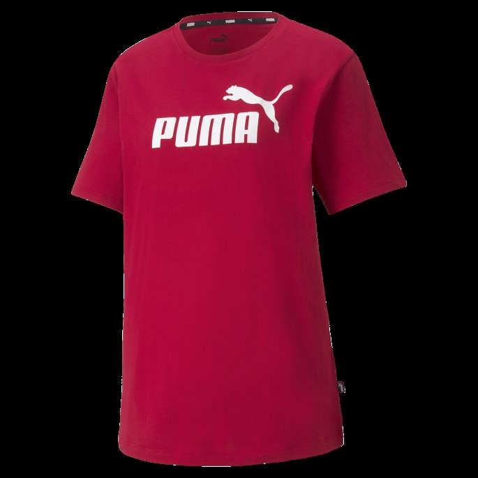 Nødvendigheter Logo Kjæreste Dame T-skjorte Puma På Salg Persisk Rød