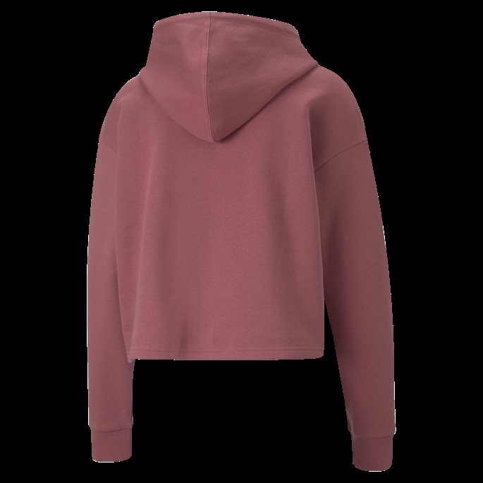 Puma På Tilbud Nødvendigheter Cropped Logo Dame Hettegenser Støvete Orkidé