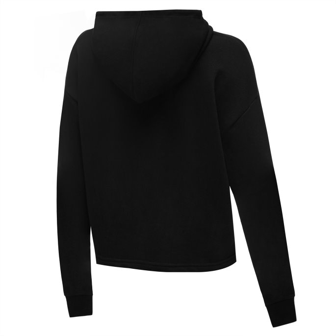 Svart Essentials Logo Cropped Hettegenser For Kvinner Puma På Salg