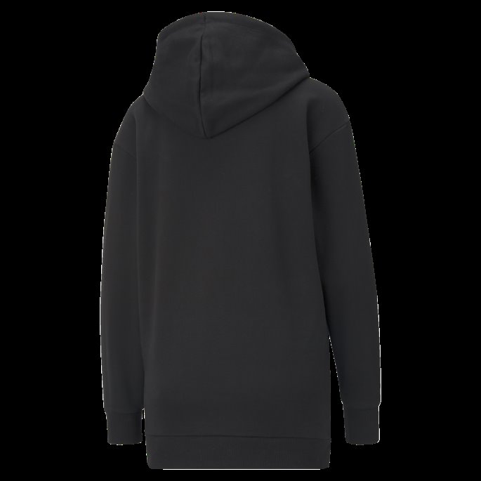 Essentials Logo Forlenget Dame Hettegenser Puma På Tilbud Svart