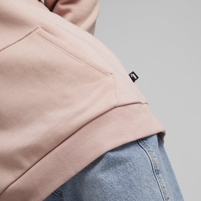 Essentials Logo Forlenget Hettegenser For Kvinner Rose Quartz Puma På Salg