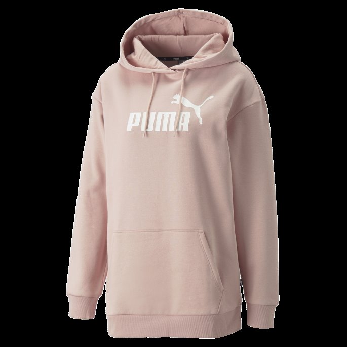 Essentials Logo Forlenget Hettegenser For Kvinner Rose Quartz Puma På Salg
