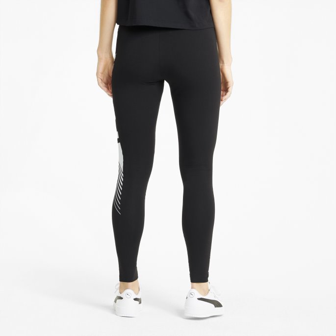 Essentials Grafisk Dameleggings Puma På Tilbud Svart
