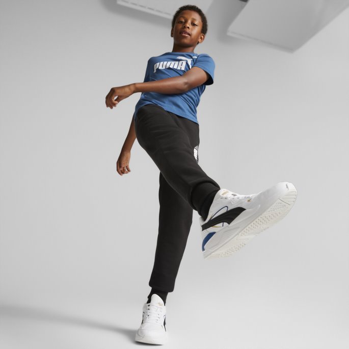 Essentials Logo Ungdoms T-skjorte Lake Blue Puma På Salg