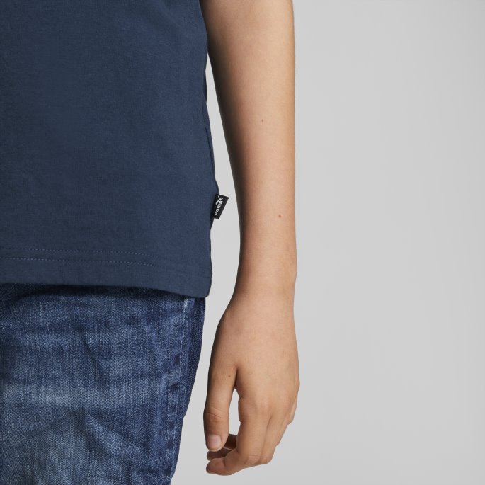 Marineblå Essentials Logo Ungdomst-skjorte Puma På Salg