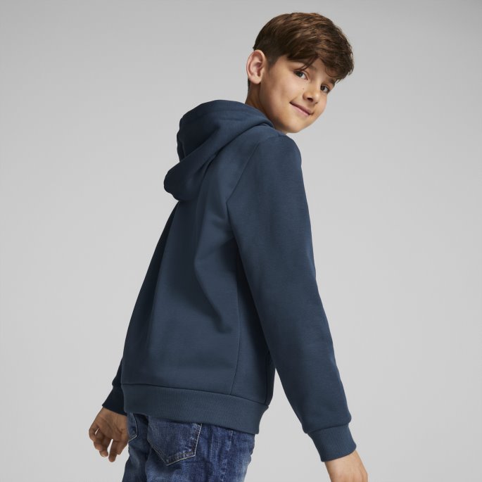 Marineblå Essentials Stor Logo Ungdomshettegenser Puma På Salg