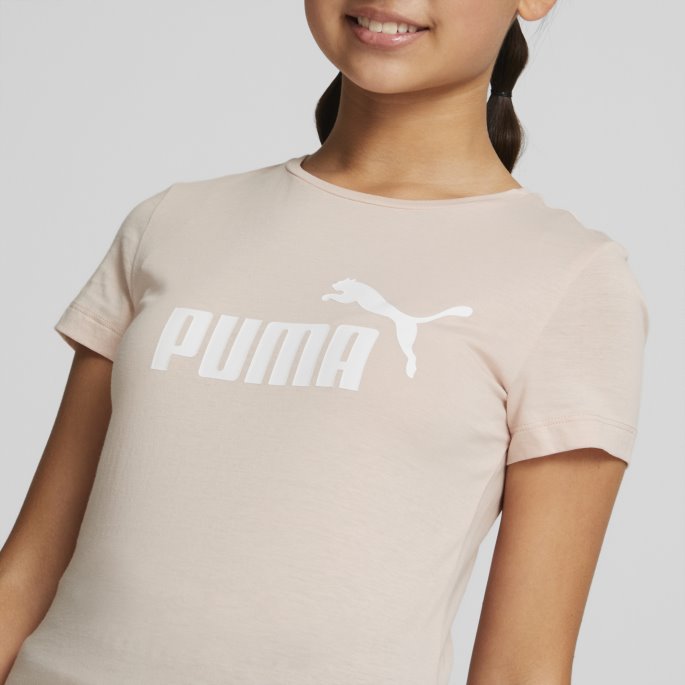 Rosenkvarts Puma På Tilbud Essensielle Logo Ungdomst-skjorte