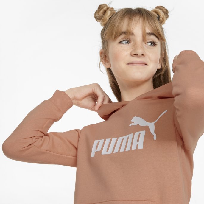 Puma På Salg Nødvendigheter Logo Ungdomshettegenser Fersken Rosa