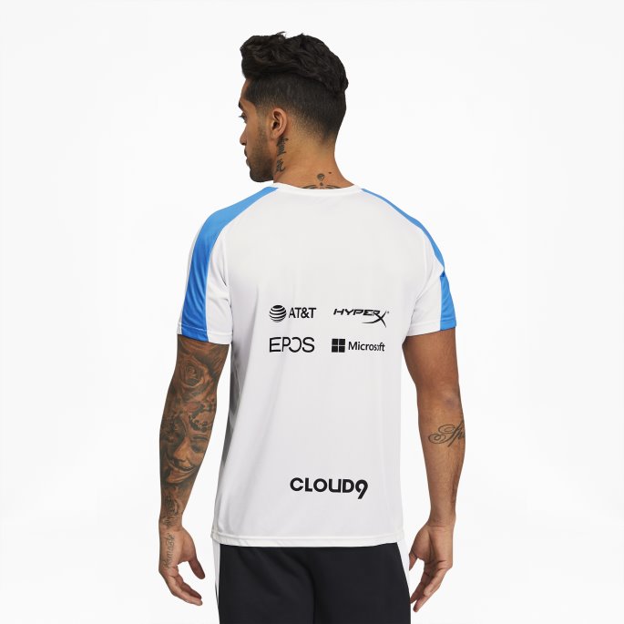Puma På Tilbud X Cloud9 Replica Jersey For Menn Hvit-bleu Azur