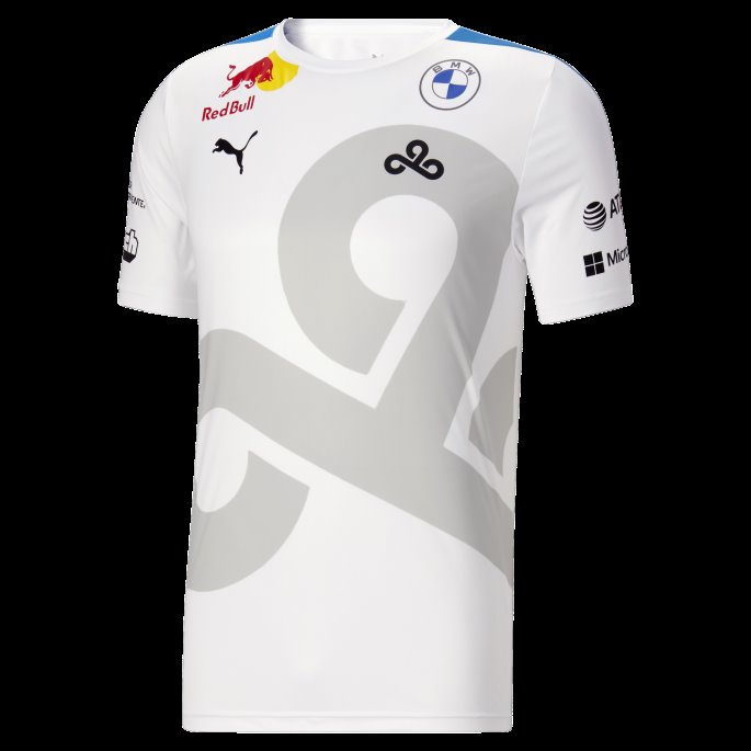 Puma På Tilbud X Cloud9 Replica Jersey For Menn Hvit-bleu Azur