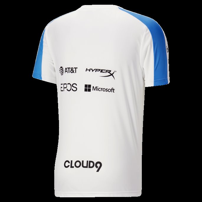 Puma På Tilbud X Cloud9 Replica Jersey For Menn Hvit-bleu Azur