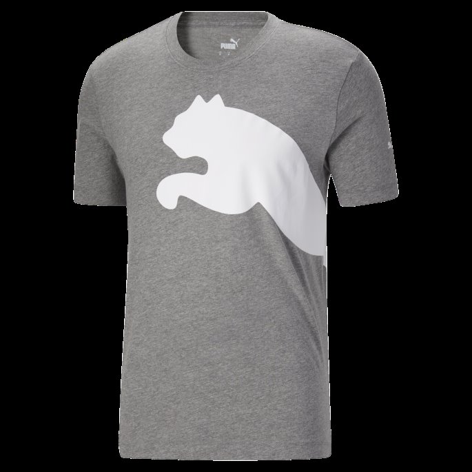 Oversized Logo Herre-t-skjorte Mellomgrå Lyng Puma På Salg