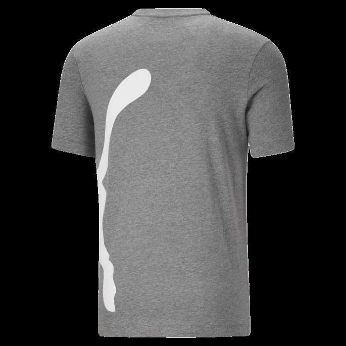 Oversized Logo Herre-t-skjorte Mellomgrå Lyng Puma På Salg