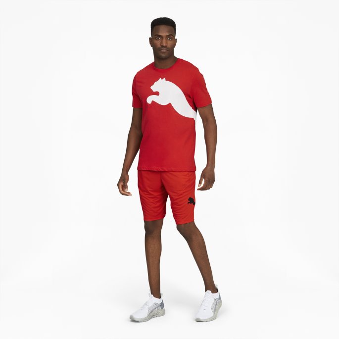 For All Time Rød Puma På Salg Oversized Logo Herre-t-skjorte