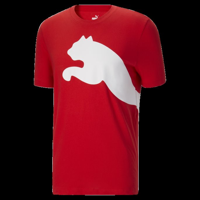 For All Time Rød Puma På Salg Oversized Logo Herre-t-skjorte