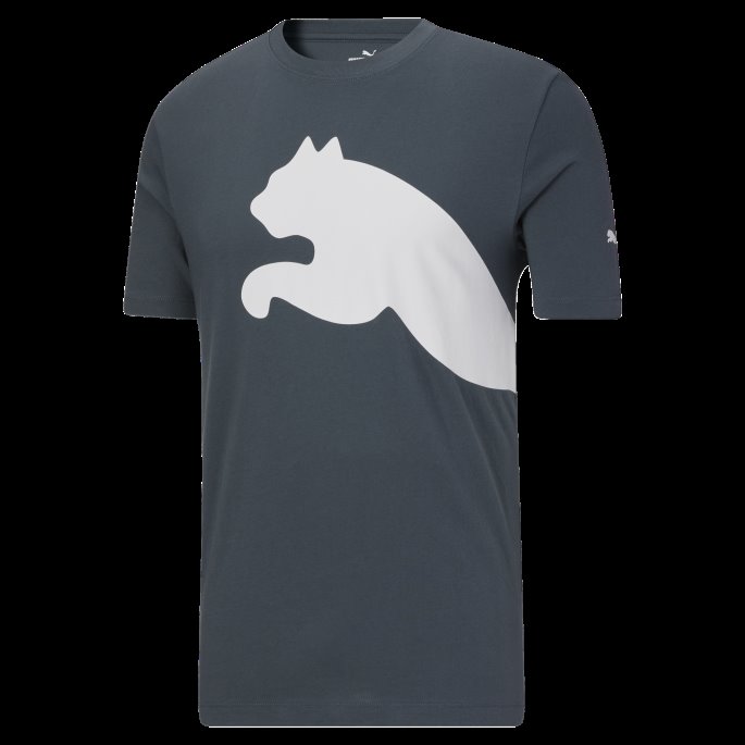 Oversized Logo Herre-t-skjorte Puma På Salg Mørk Skifer