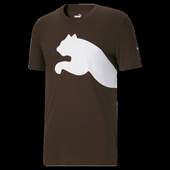 Puma På Salg Oversized Logo Herre-t-skjorte Dyp Oliven