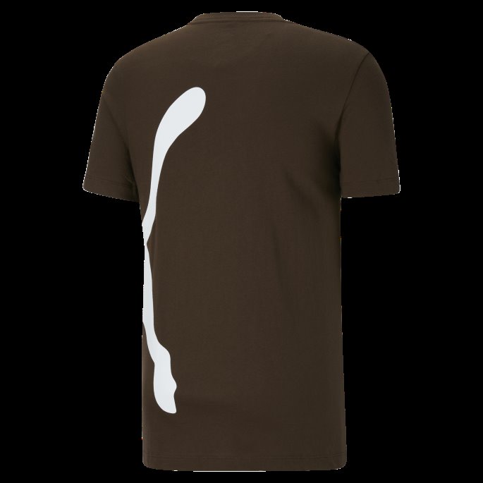Puma På Salg Oversized Logo Herre-t-skjorte Dyp Oliven