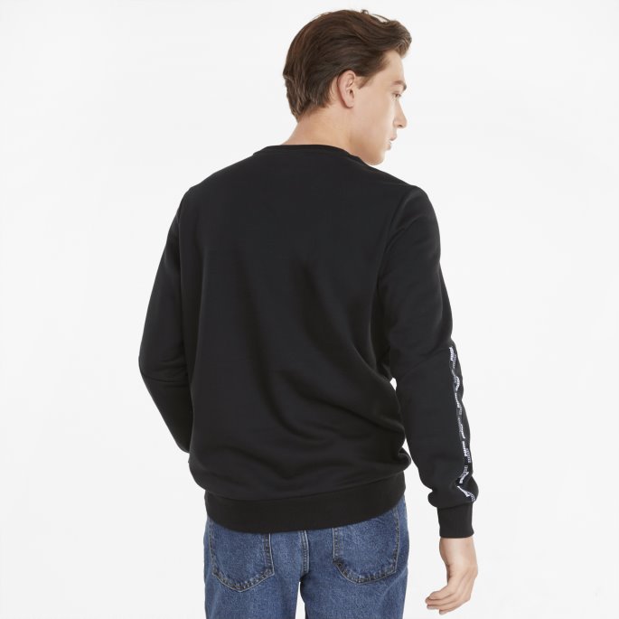 Puma På Tilbud Power Tape Crew Sweatshirt For Menn Svart