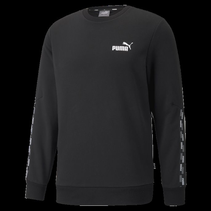 Puma På Tilbud Power Tape Crew Sweatshirt For Menn Svart