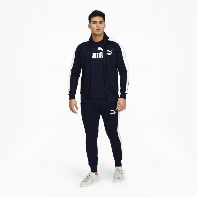 Peacoat Puma På Tilbud Ikonisk T7 Treningsjakke For Menn