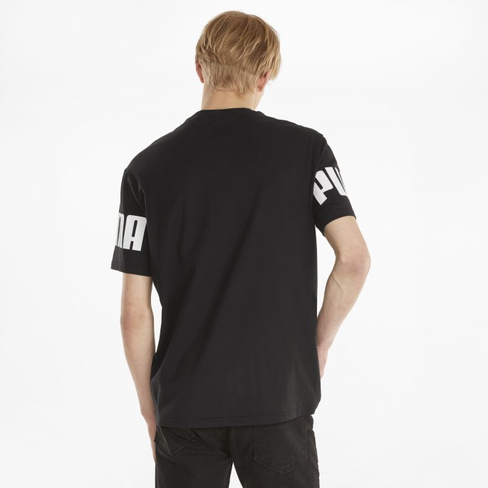 Puma På Tilbud Black Power Colourblock Herre-t-skjorte