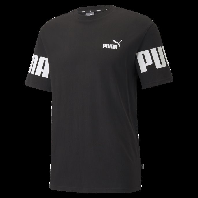 Puma På Tilbud Black Power Colourblock Herre-t-skjorte