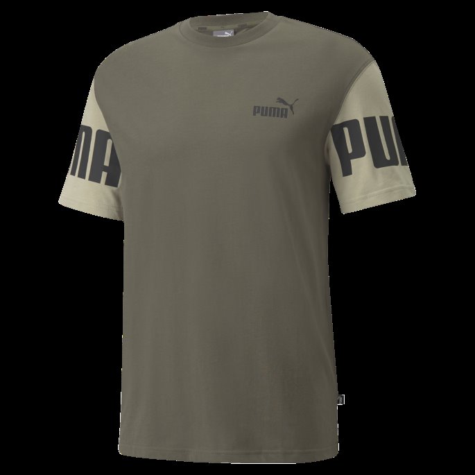 Drueblad Puma På Tilbud Power Colourblock Herre-t-skjorte