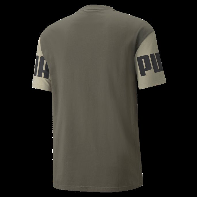 Drueblad Puma På Tilbud Power Colourblock Herre-t-skjorte